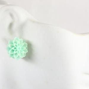 Cream Chrysanthemum Ear Posts, Bridal Jewelry,..