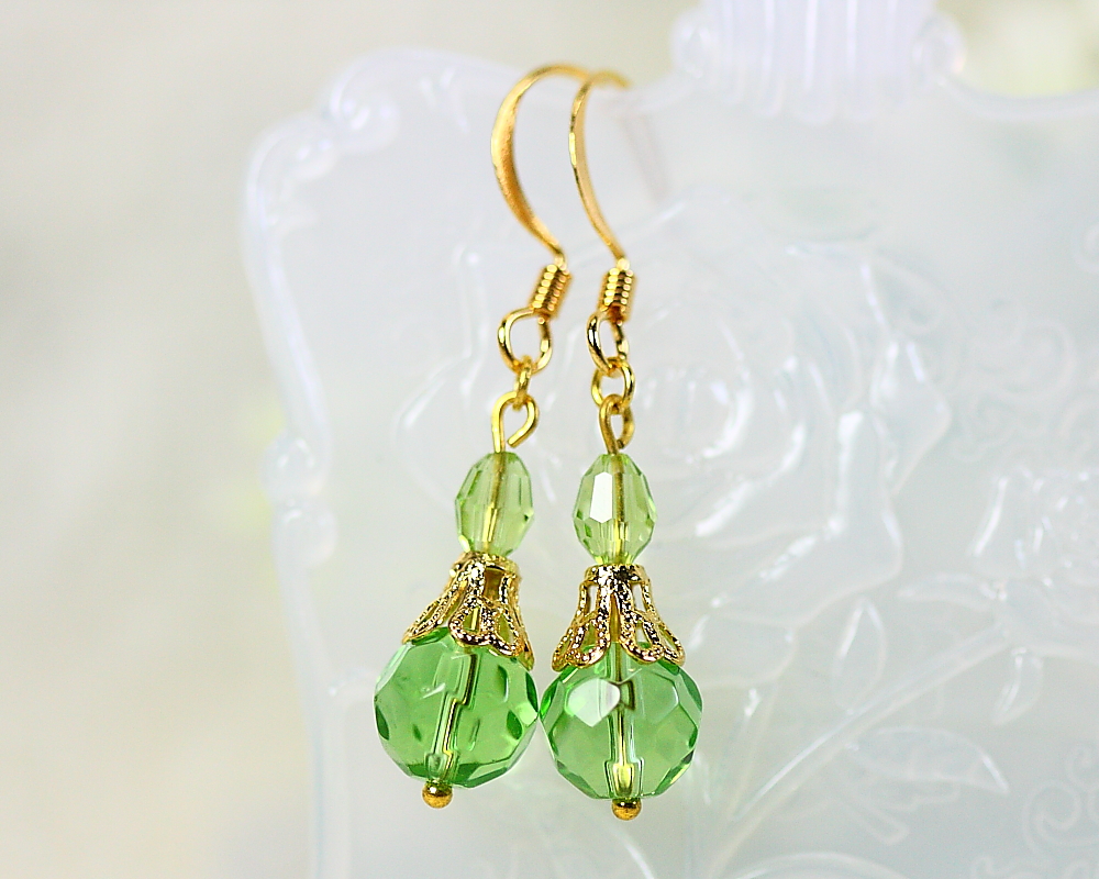 Green Drops Earrings